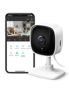 lot 2245 image: TP-Link Tapo 1080P Indoor Security Camera for Baby Monitor, Dog Camera wMotion Detection, 2-Way Audio Siren, Night Vision, Cloud & SD Card Storage, Works wAlexa & Google Home (Tapo C100)