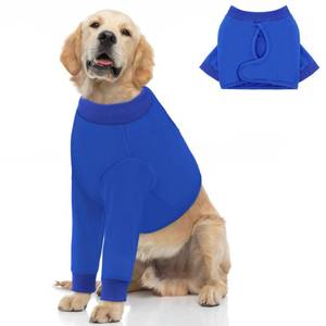 lot 2292 image: Queenmore Dog Surgery Recovery Sleeve for Front Leg, Breathable Dog Recovery Sleeves After Surgery, Cozy Long Sleeve Dogs Shirt, Alternative to Cone of Shame, Blue, XL