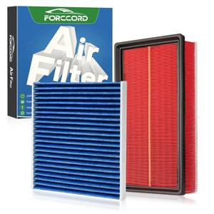 lot 3294 image: Forccord Cabin & Engine Air Filter Combo Fit for Volkswagen Atlas 2018-2026 2.0L 3.6L, Atlas Cross Sport 2020-2026 Activated Carbon Cabin Filter Replace#CF11643 3QF129620 Atlas Air Filter for My Car
