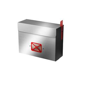 lot 3313 image: VerinsIroin Stainless Steel Wall-Mount Mailbox for House,Rust-Proof Metal Mail Boxex, Large Capacity Post Box,Mailboxes for Outside(Rectangle No Lock)