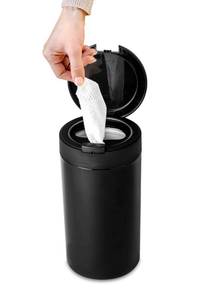 lot 3342 image: Inevibe Disinfecting Wipes Dispenser - Push Button Decorative Holder for Standard Cleaning Wipes Container, Use in Kitchen Countertop, Bathroom, Classroom (Black)
