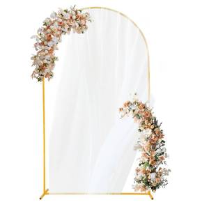 lot 3343 image: Arch Backdrop Stand 5FT Gold Wedding Balloon Arched Backdrop Stand Metal Arch Frame for Birthday Party Bridal Baby Shower Ceremony Decoration