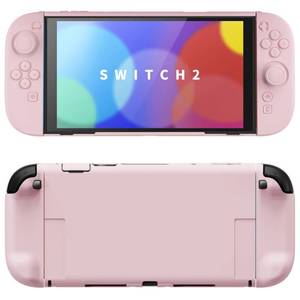 lot 4326 image: PlayVital Hard Case for Nintendo Switch 2 with Extra Stand & Thumb Grip Caps  Split Design, Dockable Protective Full-Body Shell Cover for Nintendo Switch 2  Solid Color Series, Cherry Blossoms Pink