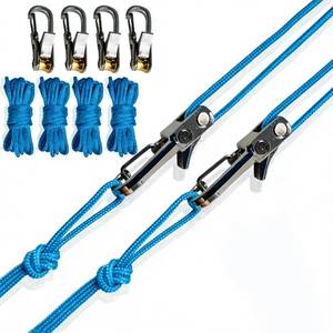 lot 4331 image: SEESE Rope Tightening Tool & Tensioner Retractable Rope with Alloy Buckle for Outdoor Enthusiasts - Perfect for Camping Tent Building, Tarp Tie Downs, Hammock Installation & Outdoor Gear Securing (6)