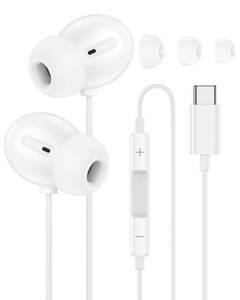 lot 4342 image: USB C Headphones for iPhone 17 16 15 Pro Max Plus Air iPad Pro, USB-C in-Ear Buds with Micrphone & Noise Cancelling USBC Apple Wired Earbuds Headphones, Type C Earphones for Galaxy S26 S25 S24 Pixel