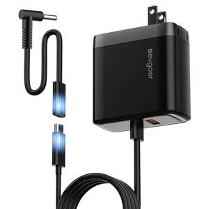 lot 4355 image: 65W HP Laptop Charger, Computer Charger for HP PavilionEnvyProBookEliteBookChrombook, Compatible with HP USB-C 44W Smart Blue Tip Power Adapter (4.5mm)