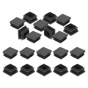lot 4356 image: PATIKIL 78 x78 Plastic Tubing End Caps, 20Pcs Square Hole Plug Insert for Square Iron Pipes Chair Leg Table Bookshelves Patio Furniture, Black