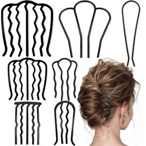 lot 4358 image: 7 Pcs Metal Hair Side Combs Hair Fork Clip Teeth Hair Pin Stick for Updo Bun, U Shape Hair Combs for Vintage Hairstyle Hair Accessories, Thick&Fine Hair Combination