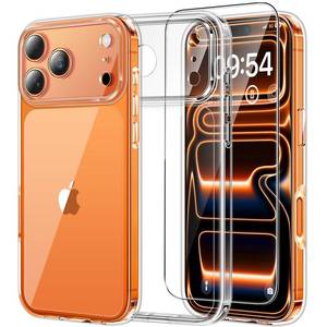 lot 4368 image: TAURI for iPhone 17 Pro Case, Full Camera Protection with Screen Protector, Anti-Yellowing Military-Grade Protection Shockproof Slim Phone Case for iPhone 17 Pro, Clear