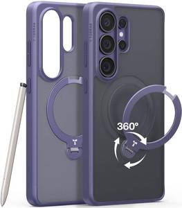 lot 4369 image: TORRAS Q3 Spin for Samsung Galaxy S26 Ultra Case, 360 Magnetic Stand, Compatible with Magsafe, Slim S26 Ultra Case with Kickstand, Aesthetic for Women, Translucent Frosted Purple