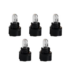 lot 4371 image: Dogary 5 PCS DB401 T5 Car Dashboard Light Bulbs, Responsive High Brightness Indicator with Flat Top, Plug and Play Anti-vibration Wedge Halogen Bulb, AC Climate Control Switch Light (White)