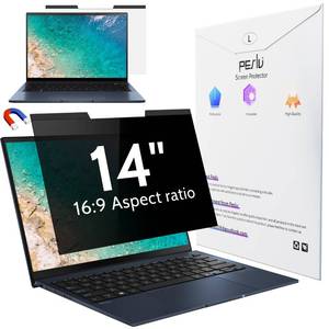 lot 4380 image: Peslv Magnetic Laptop Privacy Screen 14 inch for 169 Computer Monitor, 14 Removable Anti Glare Protector Blue Light Filter Shield Compatible with Lenovo Hp Dell Acer Asus Thinkpad Envy Xps