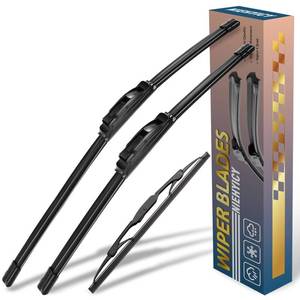 lot 5405 image: 3Pcs Windshield Wiper Blades for Jeep Compass 2007-2016, Original Equipment Replacement Automotive Windshield Wiper Blades for My Car - 222010 (Set of 3) UJ HOOK