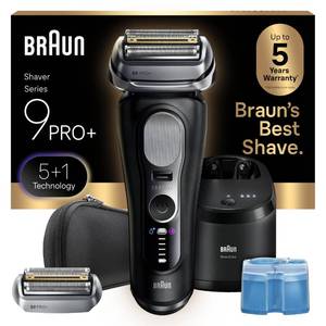 lot 5412 image: Braun Series 9 PRO Electric Shaver, Pro SensoAdapt, 6in1 SmartCare Center, Wet & Dry Razor, 9660CCPS, Black used