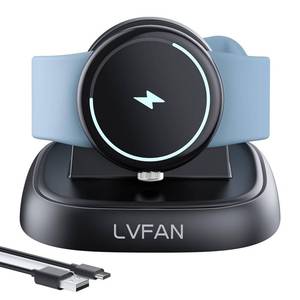 lot 6001 image: LVFAN Charger Stand Dock for Pixel Watch 32 & Fitbit Versa 43, Sense 2 - Replacement Accessories with Cable