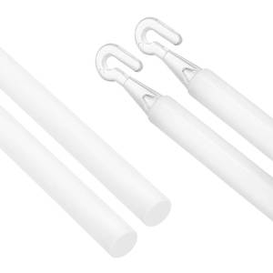 lot 6004 image: uxcell 2Pcs 35 Blinds Wand Replacement, Blinds Tilt Wand with Hook and Grip, Vertical Blinds Rod Stick for Window Curtain Opener Accessory, White