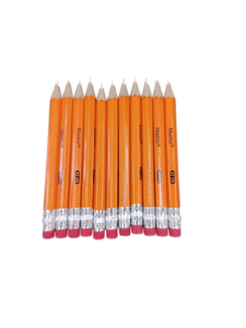 lot 6013 image: Orange Wood Pencils with Pink Erasers Set of 10