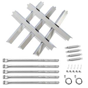 lot 6021 image: Grill Replacements for Charbroil Performance 463448021 463449021 463365021 5 Burner 463351021 463352521 4 Burner Gas Grill Igniter Stainless Steel Grill Burner Heat Plate Shield Crossover Tube