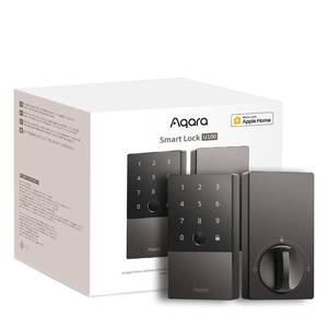 lot 6029 image: Aqara Smart Lock U100, Fingerprint Keyless Entry Door Lock with Apple Home Key, Touchscreen Keypad, Bluetooth Electronic Deadbolt, IP65 Weatherproof, Supports Apple HomeKit, Alexa, Google, IFTTT, Gray