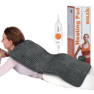 lot 6044 image: Boileau Electric Heating Pad for Back Pain and Period Cramps Relief, 17x33 Extra Large XXXL, 3 Heating Levels Heat Pad with 2-Hour Auto Shut Off, Gifts for Women and Mom, Grey