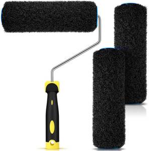 lot 6046 image: Threlaco 3 Pcs 9 Inch Drywall Compound Roller Cover with 1 Pcs Paint Frame, Drywall Texture Brush, Mud Roller for Putty, diatomaceous Earth, molding Paste, Textured coatings