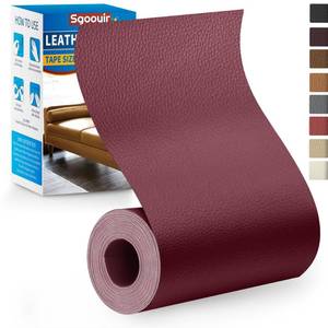 lot 6051 image: Leather Repair Patch Tape Kit, 4 x 63 Self Adhesive Leather Repair Patch for Furniture, Vinyl Leather Repair Kit for Car Seat, Chairs, Couch, Sofa, Boat Purple Red