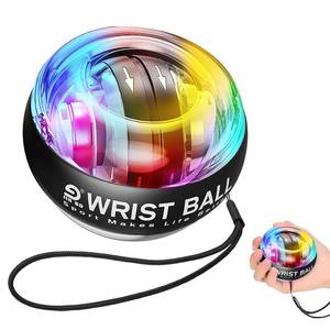 lot 6077 image: JIN BD Wrist Trainer Ball Auto-Start Gyroscopic Forearm Exerciser Gyro Ball for Strengthen Arms, Fingers, Bones and Muscles��Black LED Light Model��