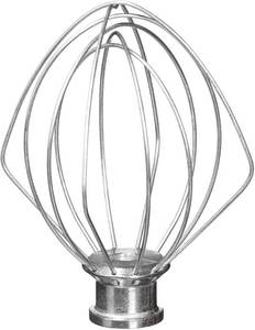 lot 6079 image: K45WW Wire Whip for KitchenAid Tilt-Head Mixer,6-Wire Whisk Attachment Replacement for 4.5QT5QT Models K45SS KSM110 KSM75 KSM90 KSM100, Aluminum Head with Stainless Steel Wires, Hand Wash Only