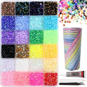 lot 6087 image: RODAKY Resin Jelly Rhinestones for Crafting Bedazzling,24 Color Rhinestones for Nails Art,3MM Nail Rhinestone and Gems,Nail Diamond Flatback Gems Crystals Charms for Nail Design DIY Makeup Decor