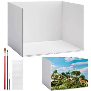 lot 6095 image: oyhqes Lengthen Cardboard Diorama Kit, White Diorama Box with Double-Sided Tapes,Diorama Project Supplies for Model Making & Hobby Displays-1 Pack