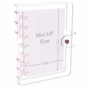 lot 6100 image: Discagenda Clarity Transparent See Through Clear PVC Planner Personal Organizer Binder Cover (Discbound - Rosegold, Compatible with Mini HP)
