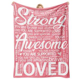 lot 6452 image: Hakumata Get Well Gifts,Inspirational Blanket,Post Surgery Gifts for Women,Cancer Survivor Gift for Woman,Encouragement Throw for Recovery and Hope, Motivational Quotes for Strength
