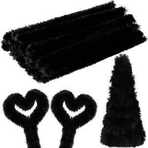 lot 6475 image: Hotop 30 Pcs Extra Thick Pipe Cleaners 30mm Chenille Stems Jumbo Pipe Cleaners Supplies for Beginners DIY Supplies Decorations(Black,12 Inches)