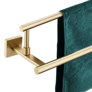lot 11676 image: KOKOSIRI Hand Towel Bar 20 Inch Bath Towel Holder Bathroom Racks 50CM for Cabinet Kitchen Rails Brushed Gold Stainless Steel B5009BG-L20