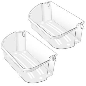 lot 11684 image: 2 PACK Upgraded 240356402 Refrigerator Door Bin Replacement for Frigi.daire Refrigerator Door Shelf Parts LFSS2612TF0 LFSS2612TE0 FFSS2615TE0 Door Shelf Shelves By AMI PARTS (Length 15.38)