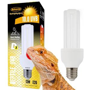 lot 12293 image: MRREPTILE UVB Reptile Light, 13W 10.0 UVB Bulb Light for Reptiles, UVA UVB Reptile Light, Desert Reptiles UVB Lamp for Bearded Dragon (UVB10.0 13W)