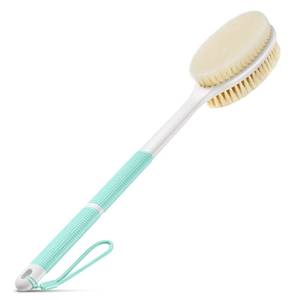 lot 12302 image: Backski Back Scrubber Anti Slip for Shower,Back Brush Long Handle with Soft and Stiff Bristles,Body Scrubber for Bath or Dry Brush(Green) (Missing Bottom Half)