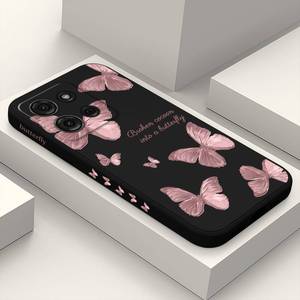 lot 12305 image: LEECG for Motorola Moto G 5G 2025 Case, Flower Pattern Slim Case Soft Silicone Protective for Moto G 5G 2025 Phone Cover, Butterfly Black