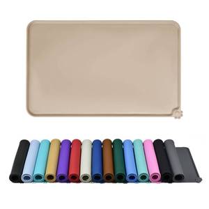 lot 12313 image: Reopet Waterproof Pet Feeding Mat with High Raised Edges, Heavier and Thicker Placemats for Cat Dog Water Bowl with BPA Free, Dogs Cats Food Mats for Messy Drinkers to Prevent Spill and Protect Floors