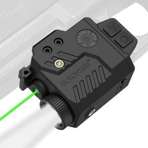 lot 12335 image: Solofish 800 Lumens Pistol Light Laser Combo, Strobe Function for GreenRedBlue Laser and Tactical Light with Slidable Rail Fits Guns wRail