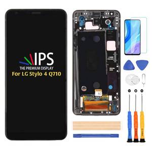 lot 12337 image: A-MIND for LG Stylo 4 Q710 LCD Display Screen Replacement,for LG Stylo 4  Q Stylus Q710 Q710MS Q710AL Q710US Display Panel Repair Parts Kit,with Tempered GlassTools (Black with Frame)