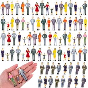 lot 12340 image: Harrycle 100 Pcs Mini People Figurines 1 30 Scale Tiny People Model Miniature Sitting and Standing Little Plastic Figurines for Miniature Scenes