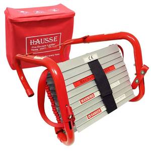 lot 13735 image: Hausse Retractable 3 Story Fire Escape Ladder, 25 Feet