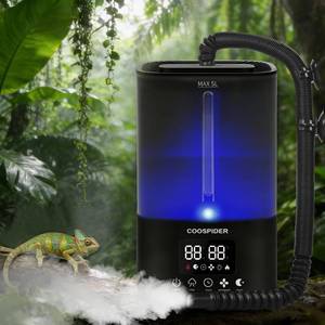 lot 13745 image: COOSPIDER 5L Reptile Fogger Humidifier, Automatic Humidifiers for Reptiles Tank, Terrarium Humidifiers with Timer and Humidity Control, Reptile Misting System for Reptiles Amphibians Herps Vivarium