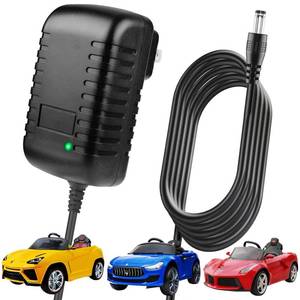lot 14138 image: 12v Charger for Kids Ride On Toys Car, 12 Volt Battery Charger Replacement for Kidzone, Best Choice, Wrangler, Kid Trax, Dynacraft, Lamborghini Powered Wheel Charging
