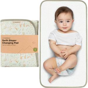 lot 14148 image: KeaBabies Portable Diaper Changing Pad, Easy Wipe Clean - Foldable Waterproof Baby Changing Mat for Diaper Bag, Compact, Lightweight, 25x13 Newborn, Infant, Baby Changer Travel Essential (Fox Vale)