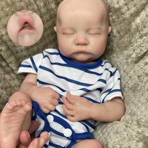 lot 14167 image: Yokyyi 16 inch Silicone Baby Doll Full Body Soft Lifelike Reborn Handmade Real Doll