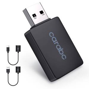 lot 14171 image: Wireless CarPlay Adapter for Apple iPhone - Converts Factory Wired to Wireless CarPlay, Plug-and-Play, Auto Connect, Compatible with Car from 2014 Onwards & iOS 10 