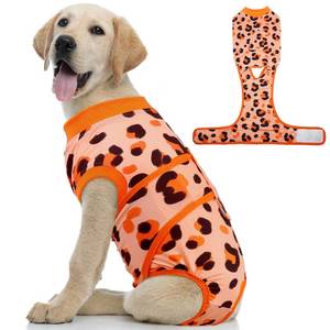 lot 14179 image: Kuoser Dog Recovery Suit for Dogs After Surgery,Professional Surgical Onesie for Female Male Dogs Spay Neuter,Soft Dog Surgery Suit Bodysuit for Abdominal Wounds Skin Disease,Orange M