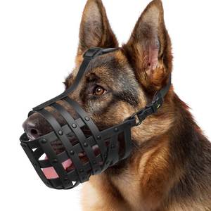 lot 14219 image: Mayerzon Dog Muzzle for Medium Large Dogs, Humane Basket Muzzle, Soft & Lightweight & Adjustable  Anti Biting Chewing Eating, Suits Training Walks Grooming Vet Visits, Drink & Pant Easily (Black, L)